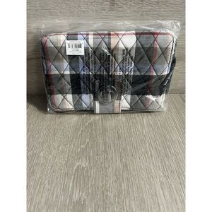 Vera Bradley RFID Turnlock Wallet PERFECTLY PLAID ~ BRAND NEW